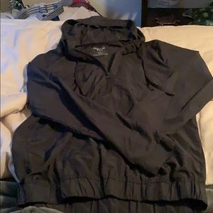 Black windbreaker